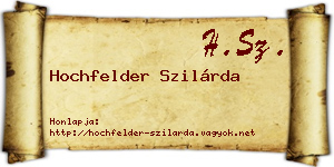 Hochfelder Szilárda névjegykártya